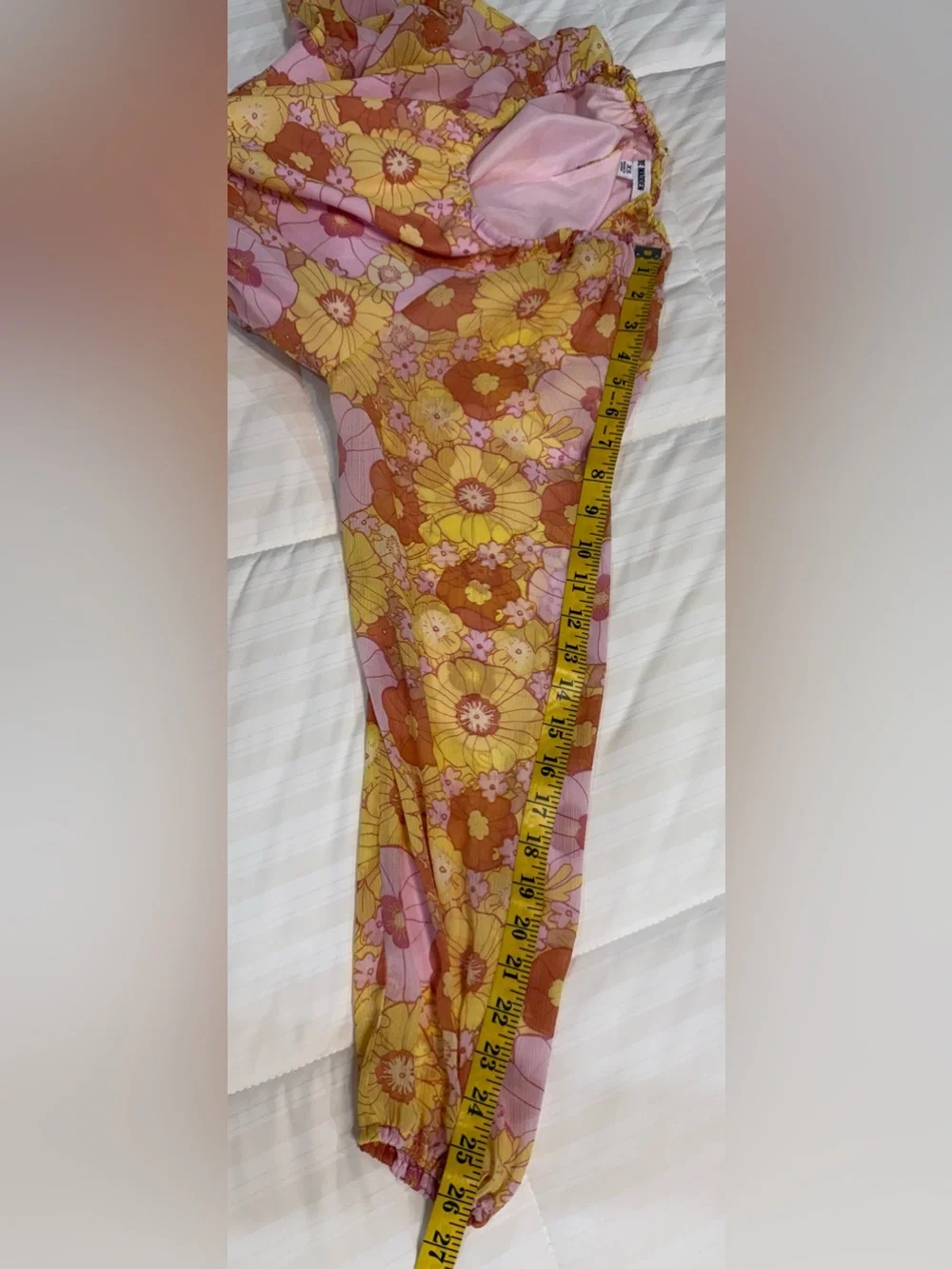 Steve Madden Pink & YellowFloral Cut Out Dress Size XS NWOT - Picture 11 of 13